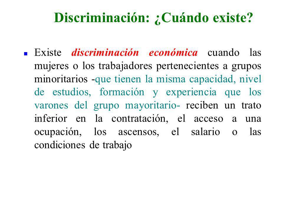 Discriminación: ¿Cuándo existe