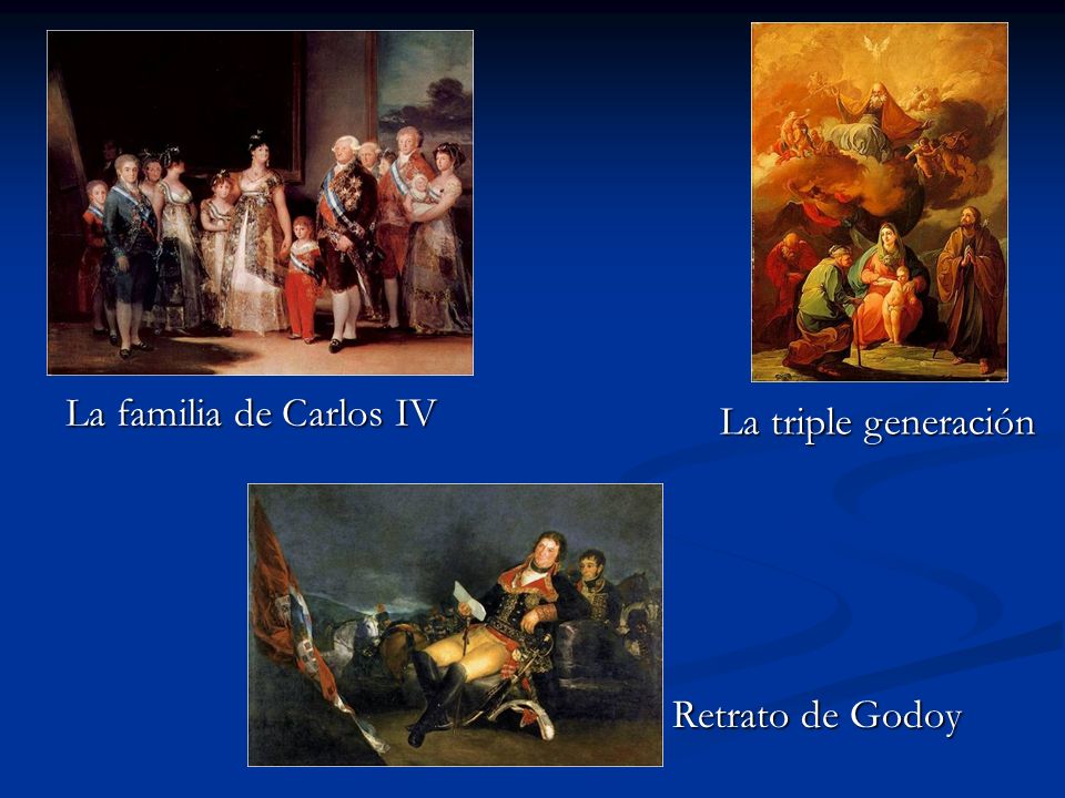 La familia de Carlos IV La triple generación Retrato de Godoy