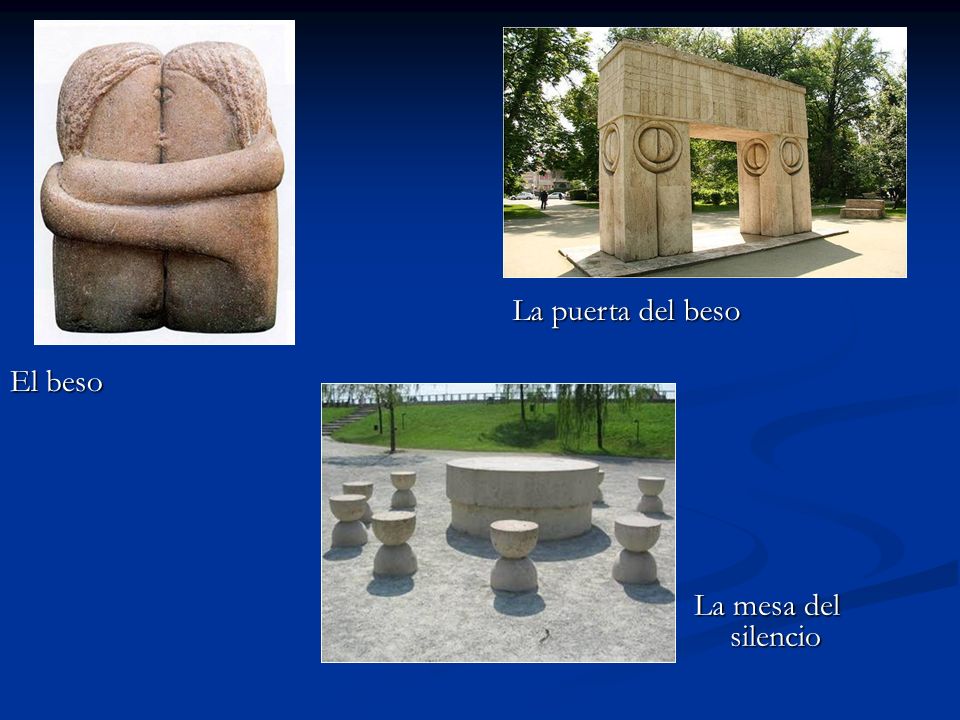 La puerta del beso El beso La mesa del silencio