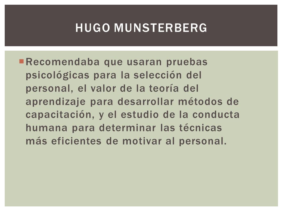 Hugo munsterberg