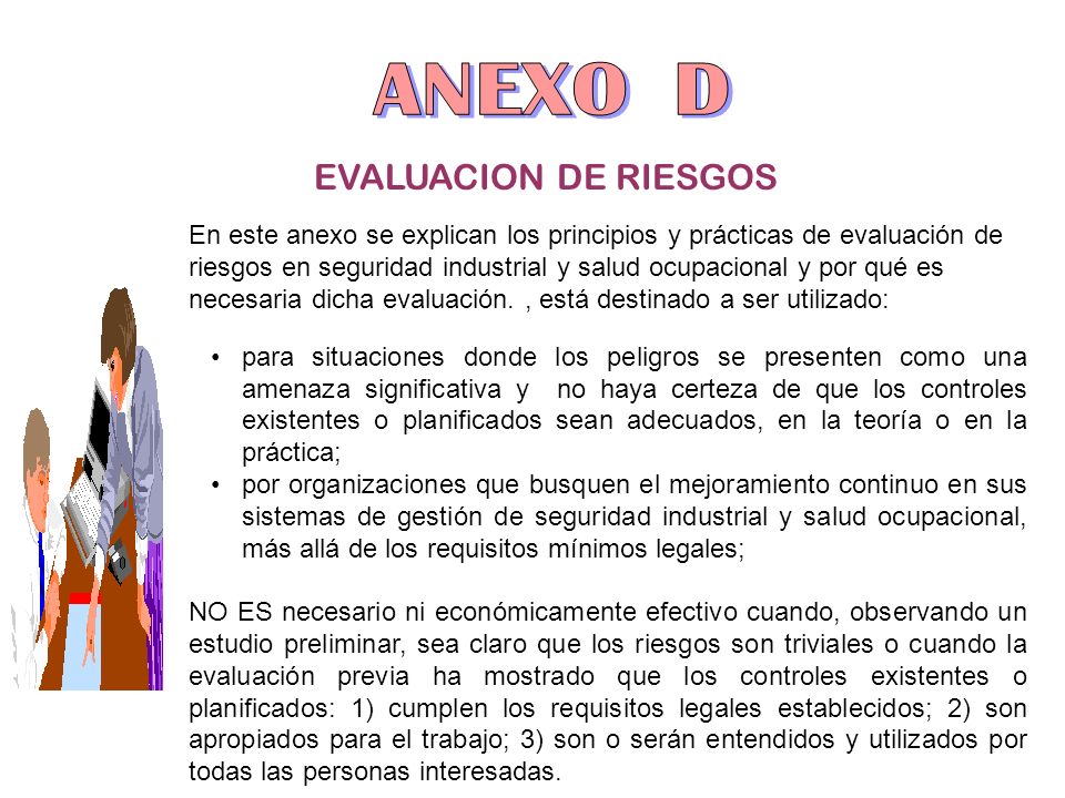 ANEXO D EVALUACION DE RIESGOS