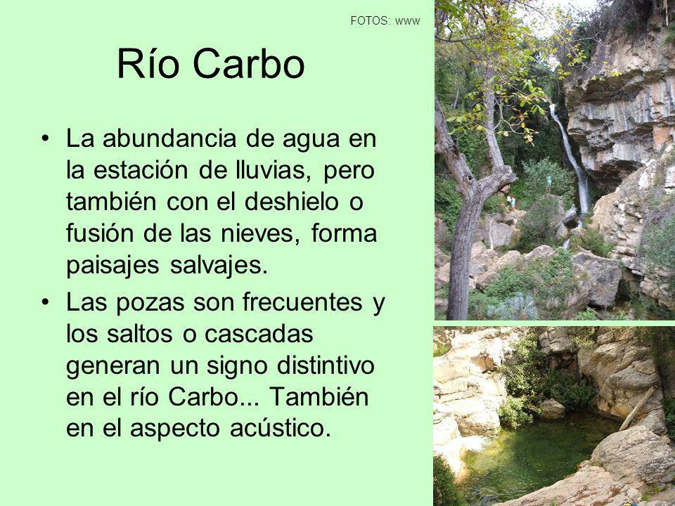 FOTOS: www Río Carbo. La abundancia de agua en la estación de lluvias, pero también con el deshielo o fusión de las nieves, forma paisajes salvajes.