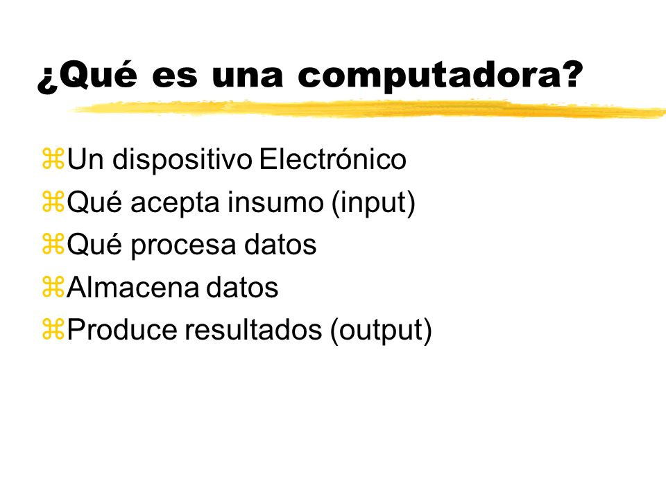 ¿Qué es una computadora