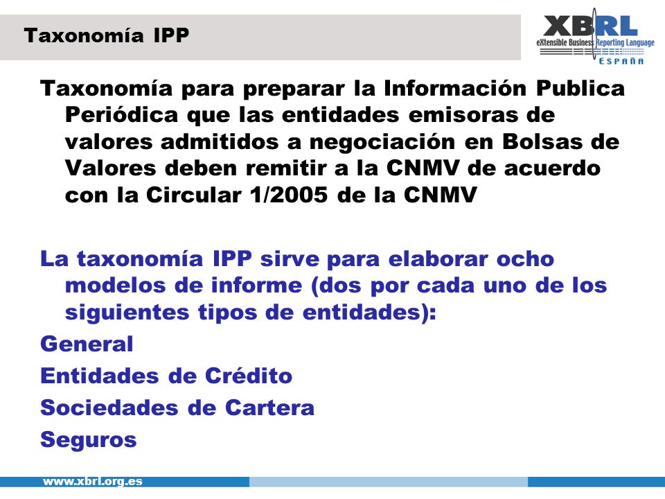Taxonomía IPP