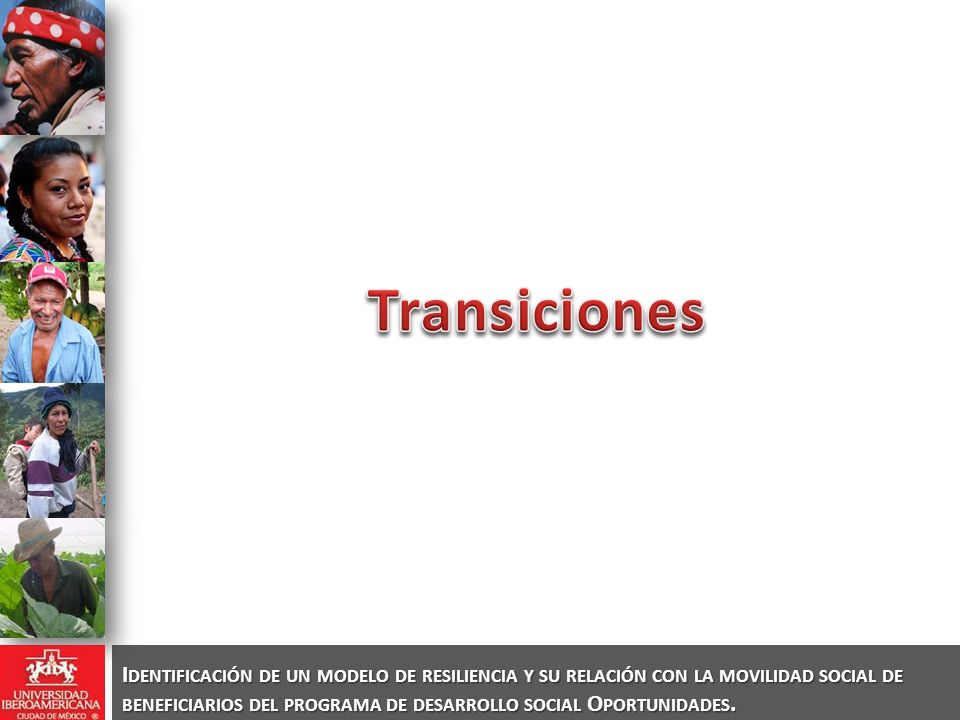 Identificación de un modelo de resiliencia y su relación con la movilidad social de beneficiarios del programa de desarrollo social Oportunidades.
