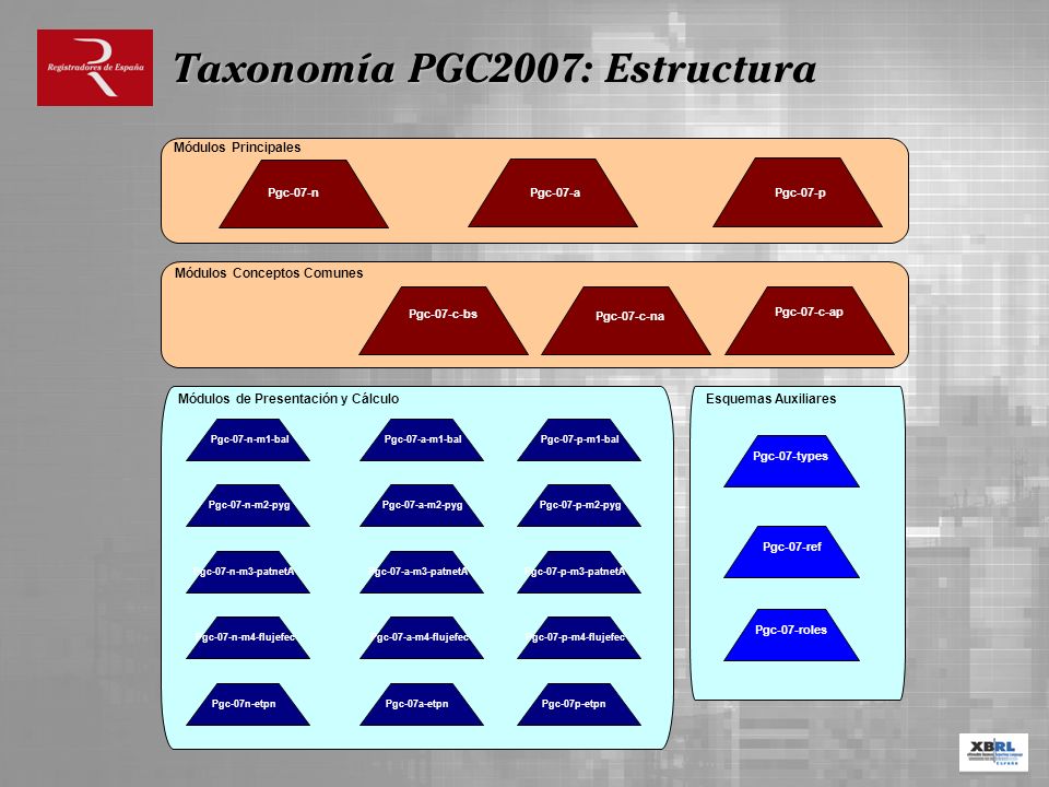 Taxonomía PGC2007: Estructura