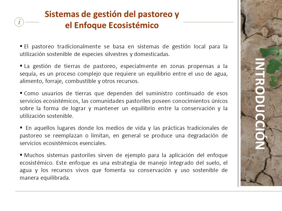 Sistemas de gestión del pastoreo y el Enfoque Ecosistémico