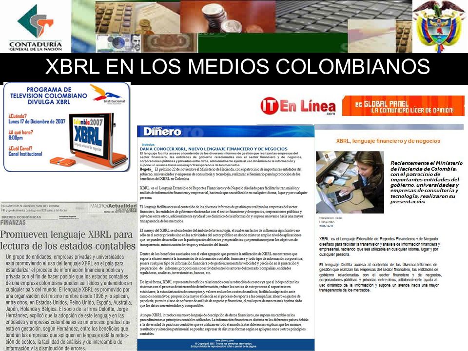 XBRL EN LOS MEDIOS COLOMBIANOS
