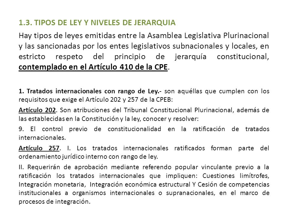 1.3. TIPOS DE LEY Y NIVELES DE JERARQUIA