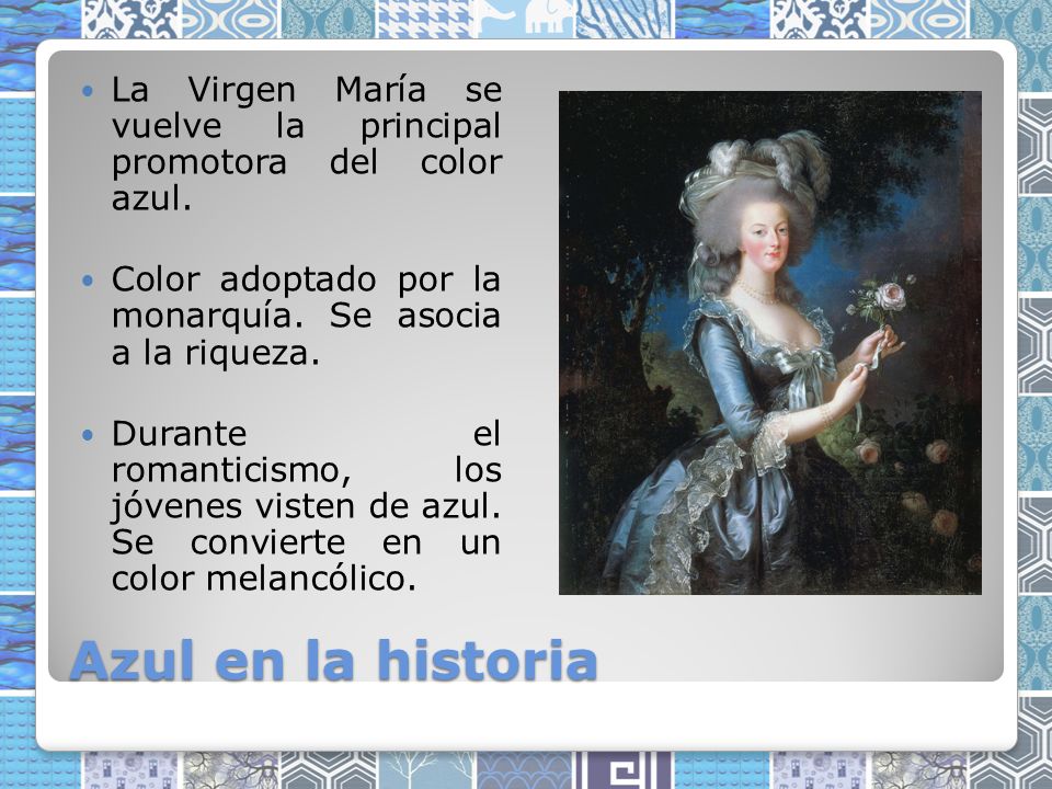 La Virgen María se vuelve la principal promotora del color azul.