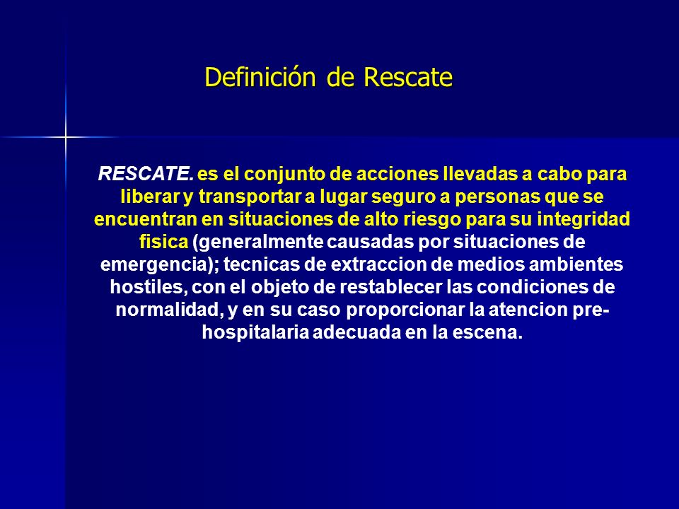 Definición de Rescate