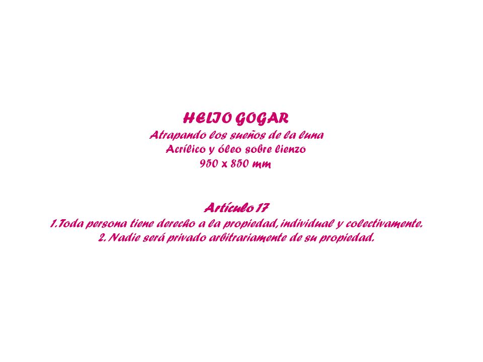 HELIO GOGAR Artículo 17 Atrapando los sueños de la luna