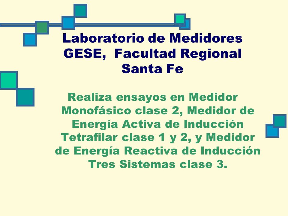 Laboratorio de Medidores GESE, Facultad Regional Santa Fe