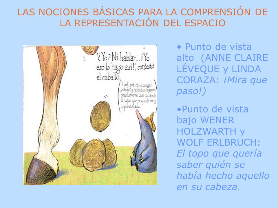 LAS NOCIONES BÁSICAS PARA LA COMPRENSIÓN DE LA REPRESENTACIÓN DEL ESPACIO