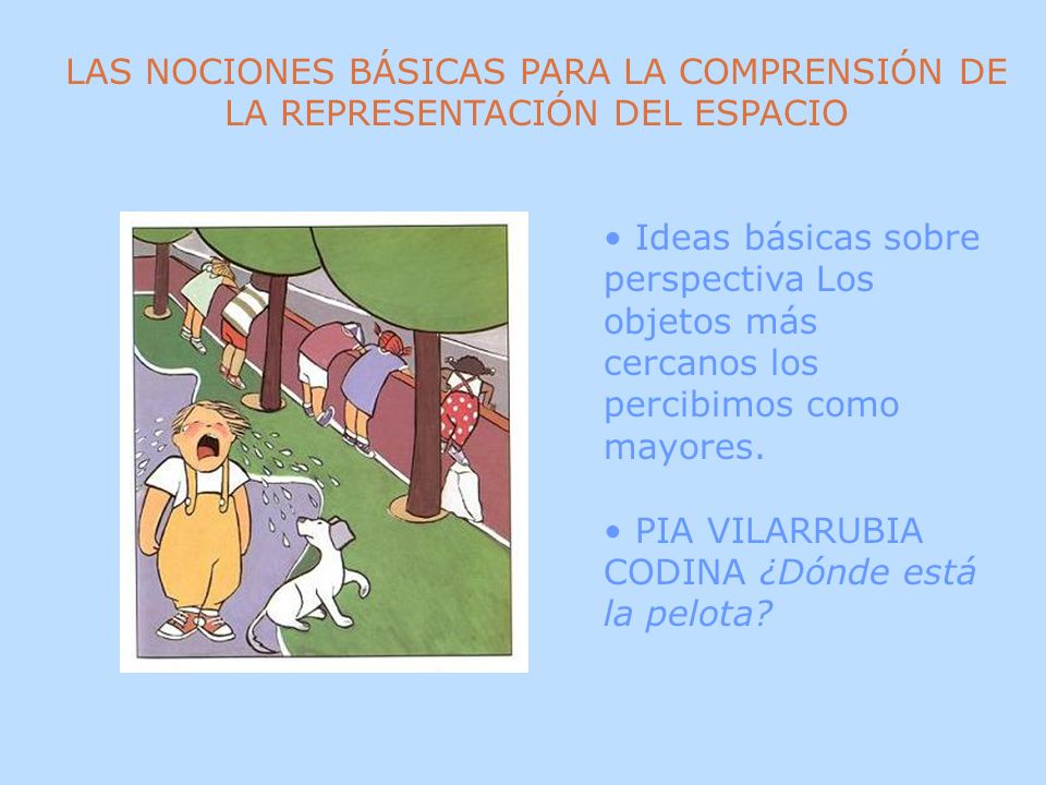 LAS NOCIONES BÁSICAS PARA LA COMPRENSIÓN DE LA REPRESENTACIÓN DEL ESPACIO