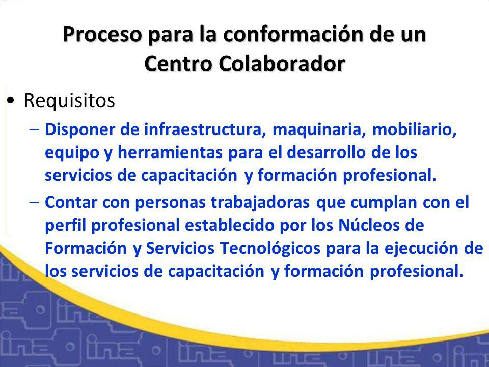 Proceso para la conformación de un Centro Colaborador
