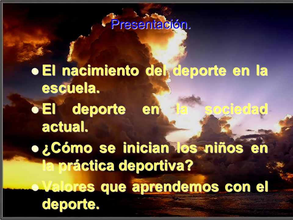 El nacimiento del deporte en la escuela.