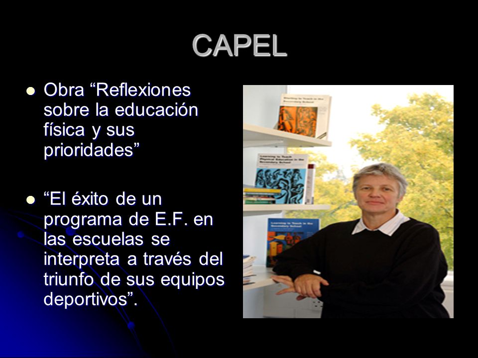 CAPEL Obra Reflexiones sobre la educación física y sus prioridades