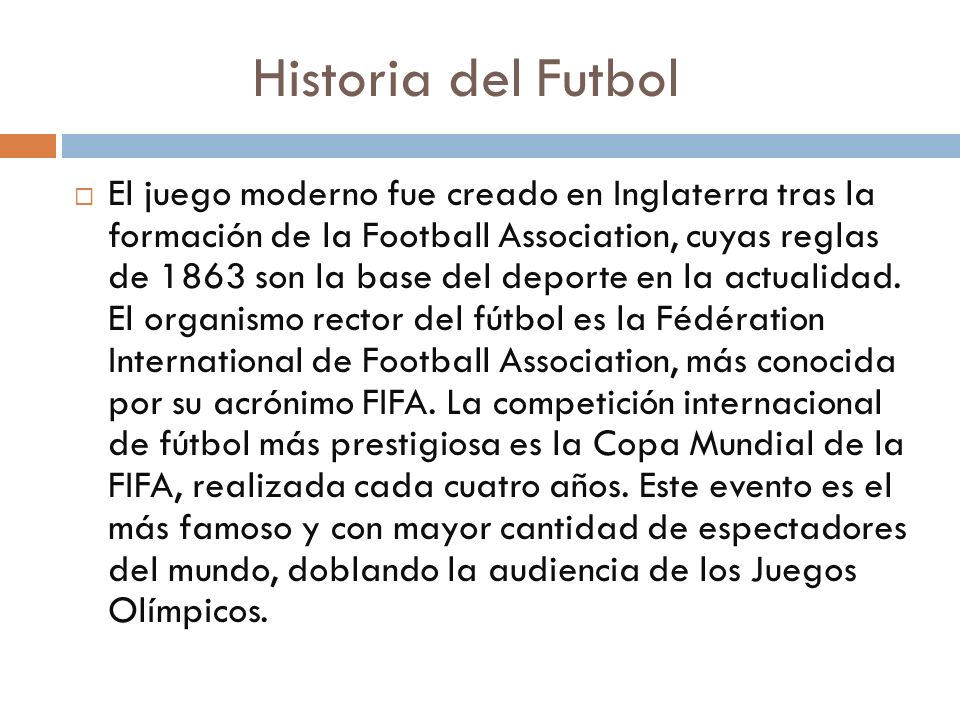 Historia del Futbol