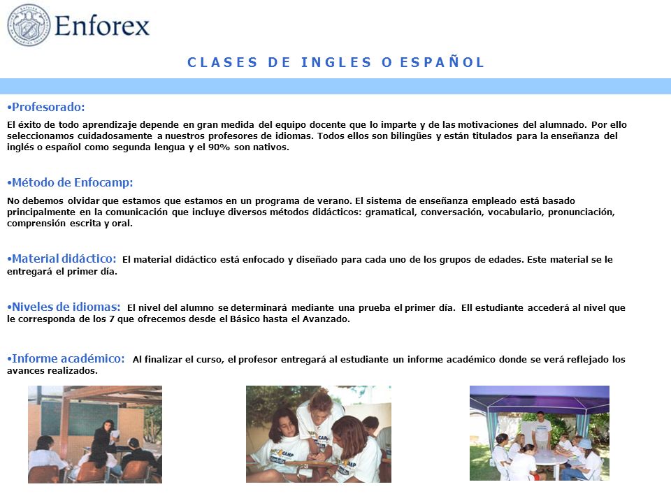 C L A S E S D E I N G L E S O E S P A Ñ O L