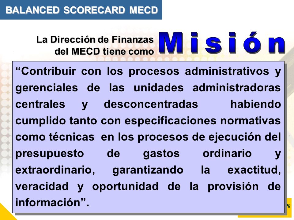 BALANCED SCORECARD MECD