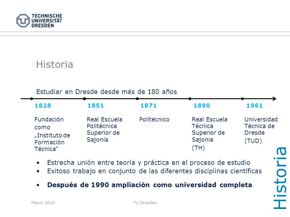 Historia Historia Estudiar en Dresde desde más de 180 años
