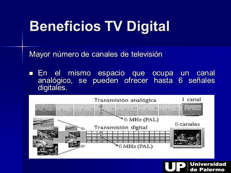 Beneficios TV Digital Mayor número de canales de televisión