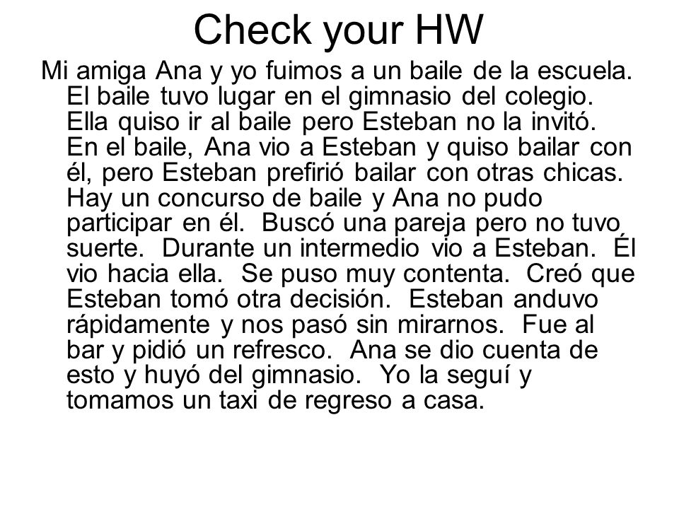 Check your HW