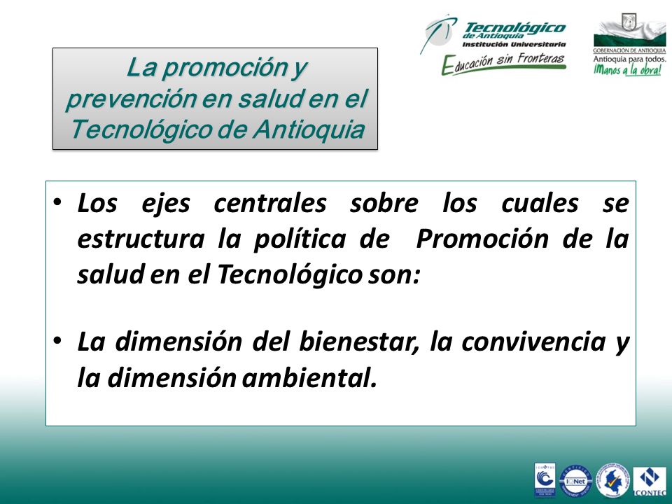 La promoción y prevención en salud en el Tecnológico de Antioquia