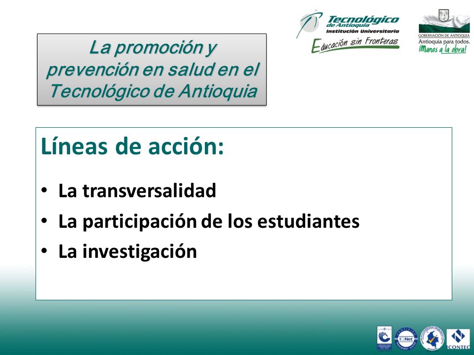 La promoción y prevención en salud en el Tecnológico de Antioquia