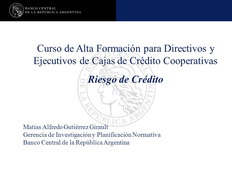 Curso de Alta Formación para Directivos y Ejecutivos de Cajas de Crédito Cooperativas