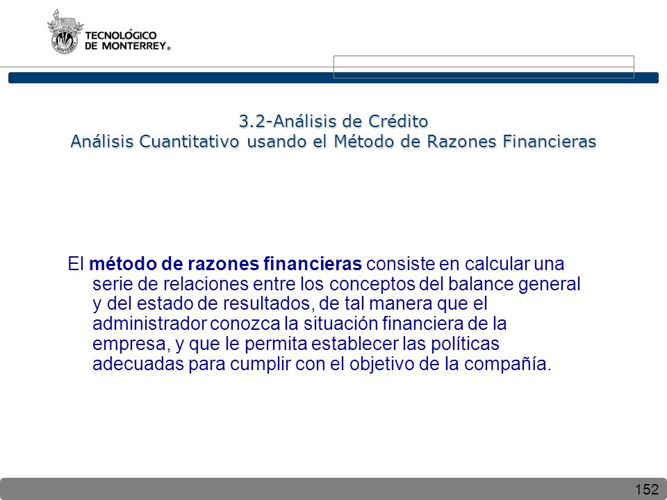 3.2-Análisis de Crédito Análisis Cuantitativo usando el Método de Razones Financieras