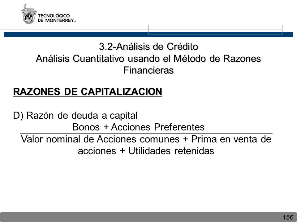 3.2-Análisis de Crédito Análisis Cuantitativo usando el Método de Razones Financieras