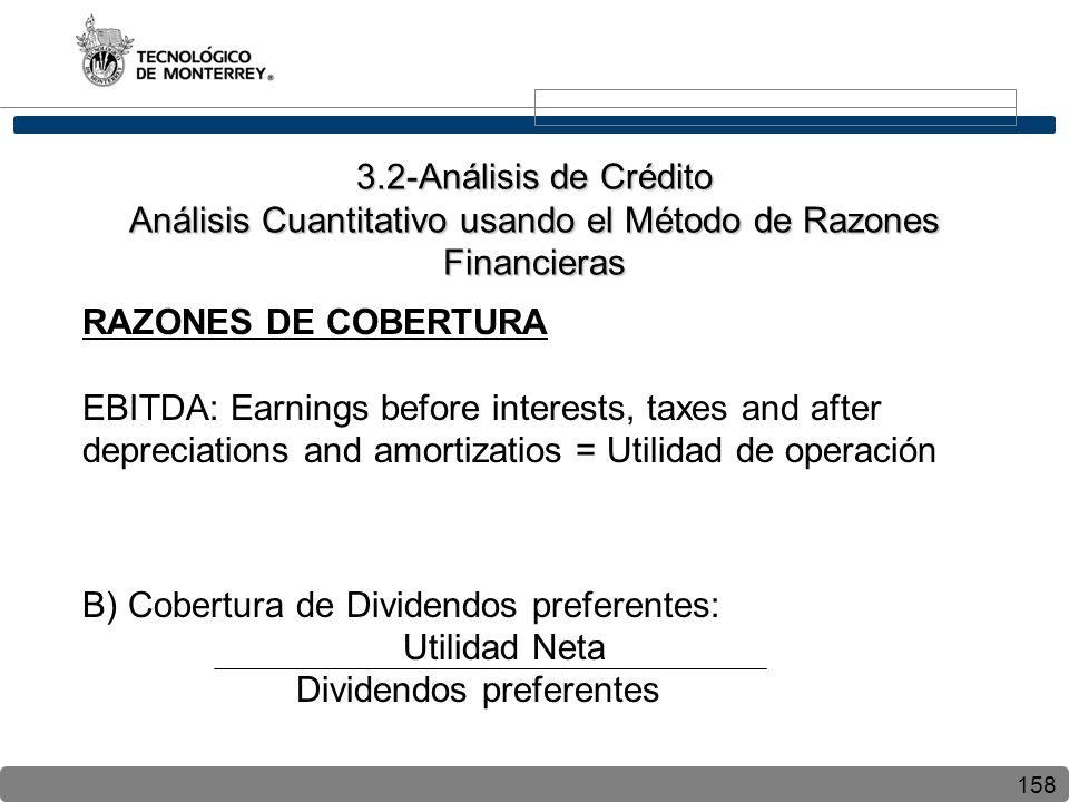 3.2-Análisis de Crédito Análisis Cuantitativo usando el Método de Razones Financieras