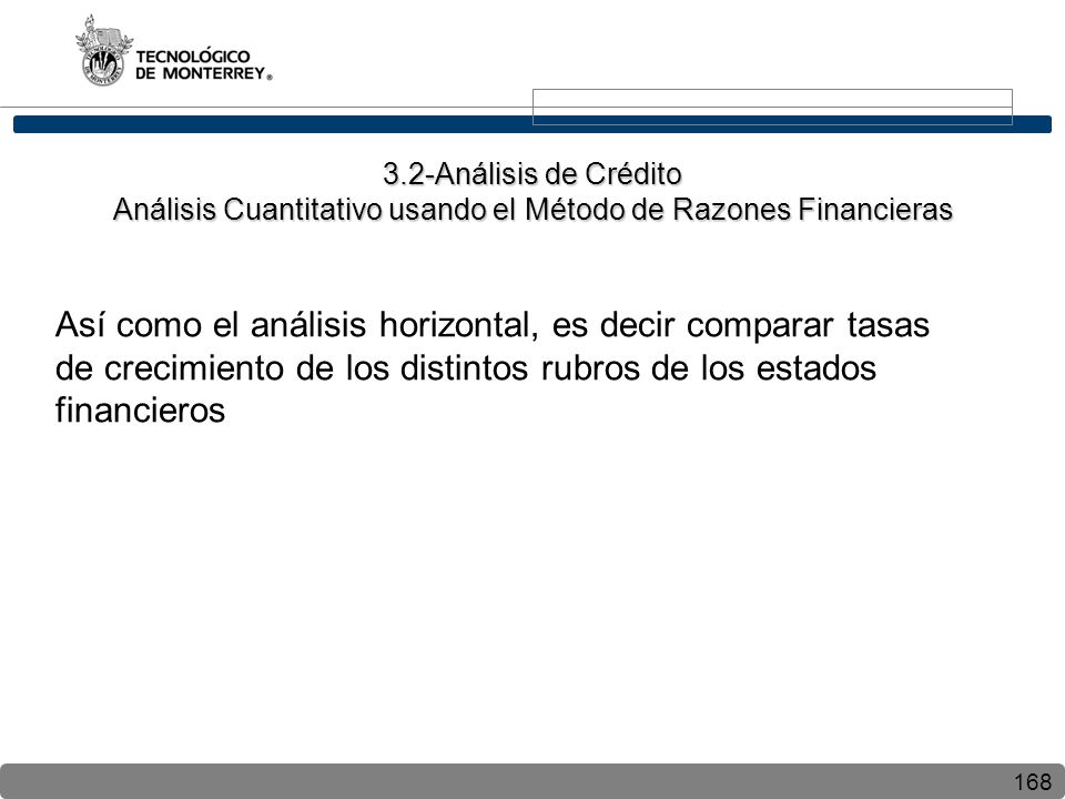 3.2-Análisis de Crédito Análisis Cuantitativo usando el Método de Razones Financieras