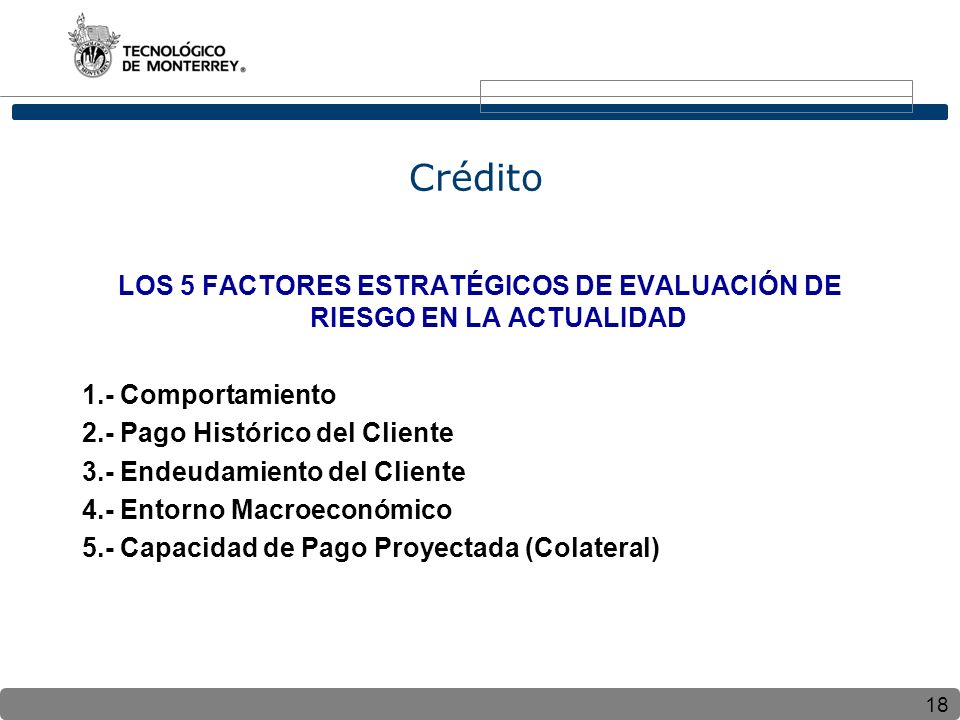 LOS 5 FACTORES ESTRATÉGICOS DE EVALUACIÓN DE RIESGO EN LA ACTUALIDAD
