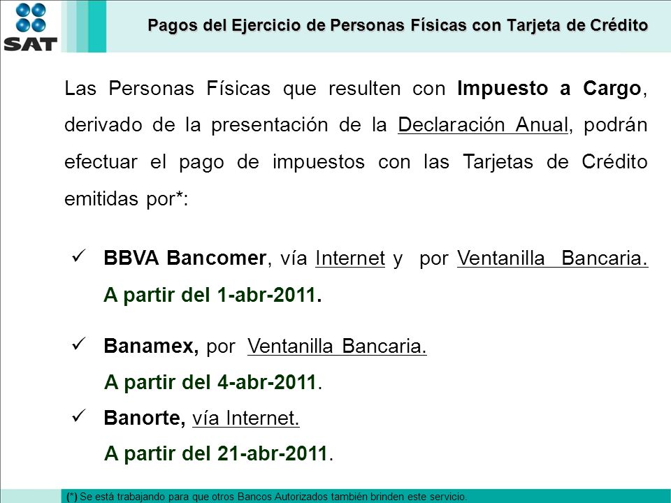 Banamex, por Ventanilla Bancaria. A partir del 4-abr
