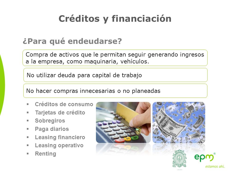 Créditos y financiación