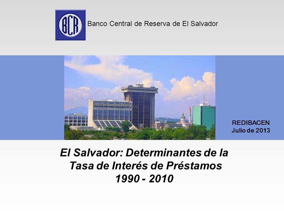 El Salvador: Determinantes de la Tasa de Interés de Préstamos