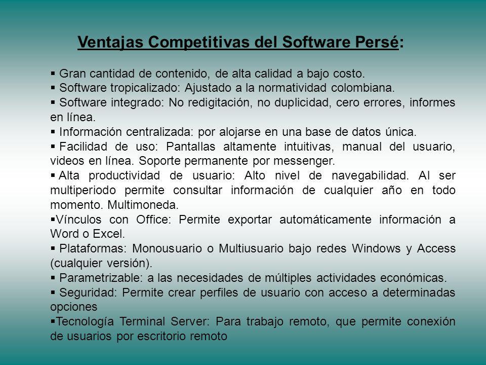 Ventajas Competitivas del Software Persé:
