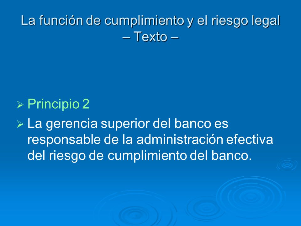 La función de cumplimiento y el riesgo legal – Texto –