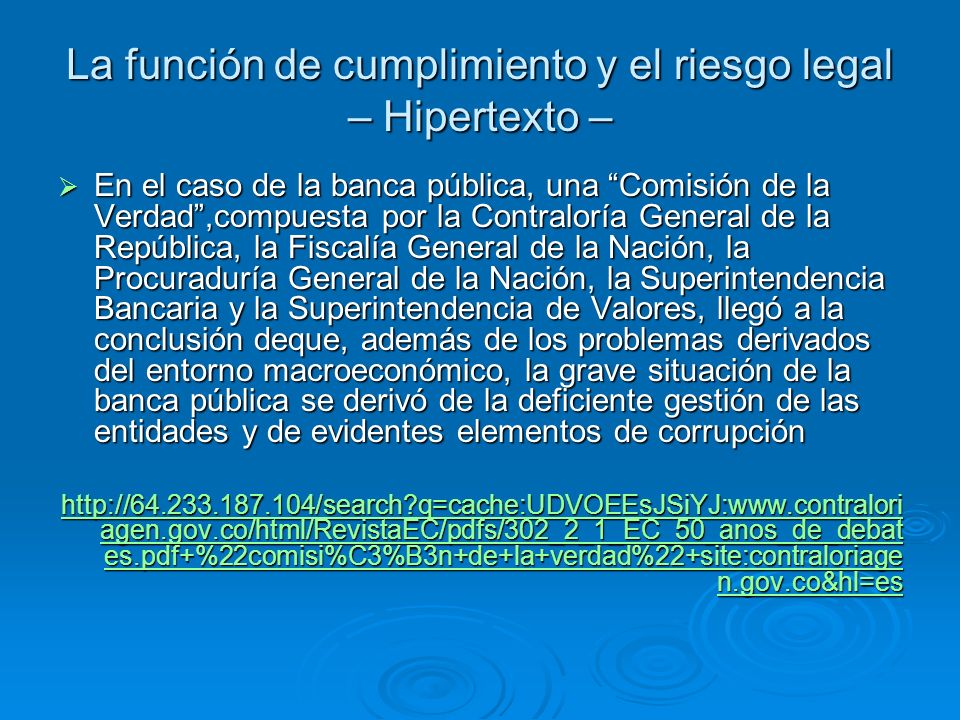 La función de cumplimiento y el riesgo legal – Hipertexto –