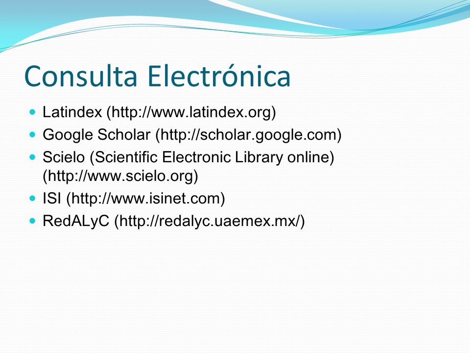 Consulta Electrónica Latindex (