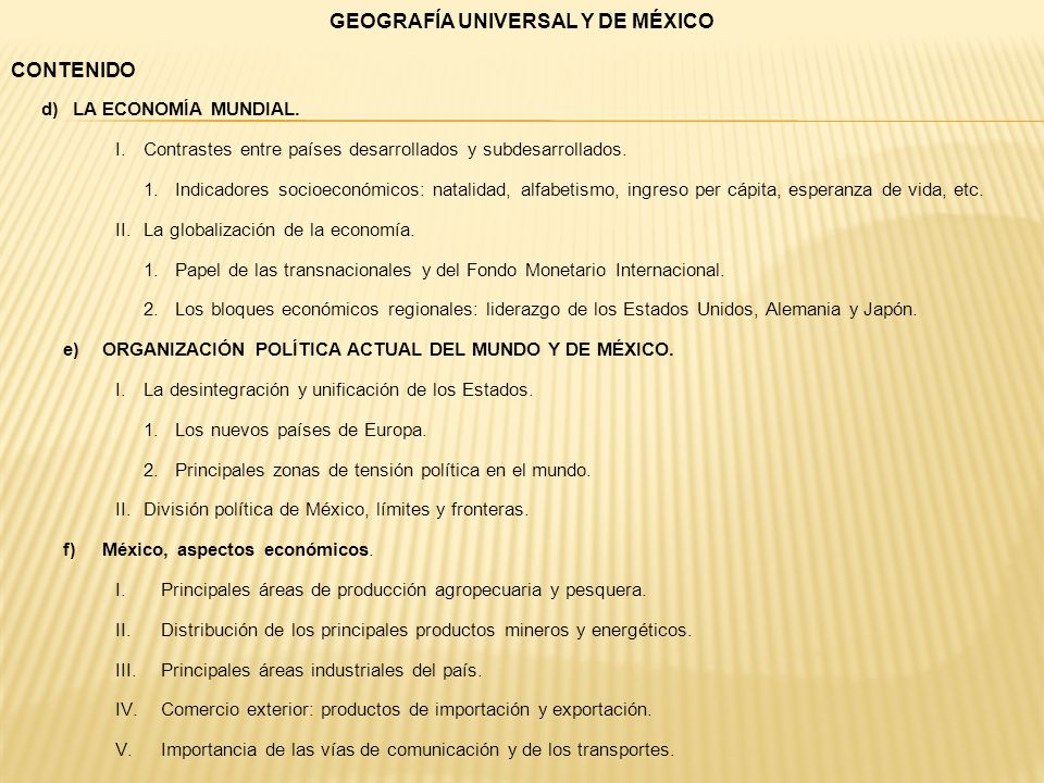 GEOGRAFÍA UNIVERSAL Y DE MÉXICO