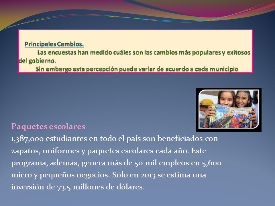 1,387,000 estudiantes en todo el país son beneficiados con