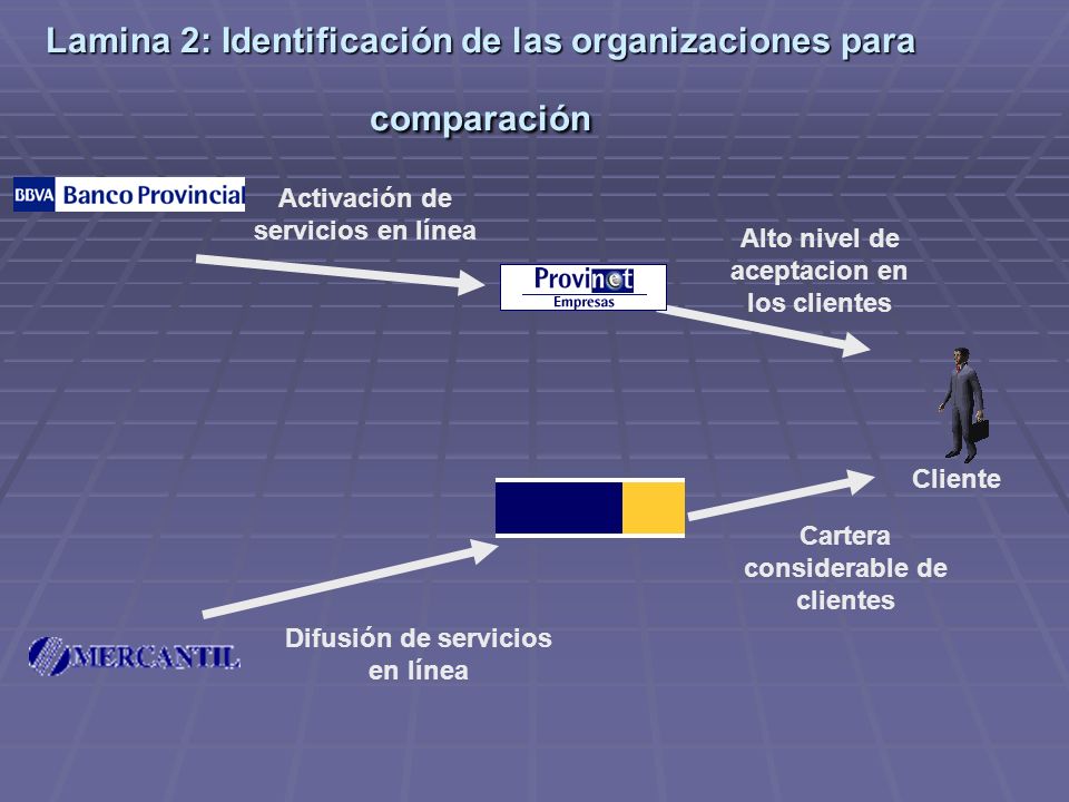 Lamina 2: Identificación de las organizaciones para comparación