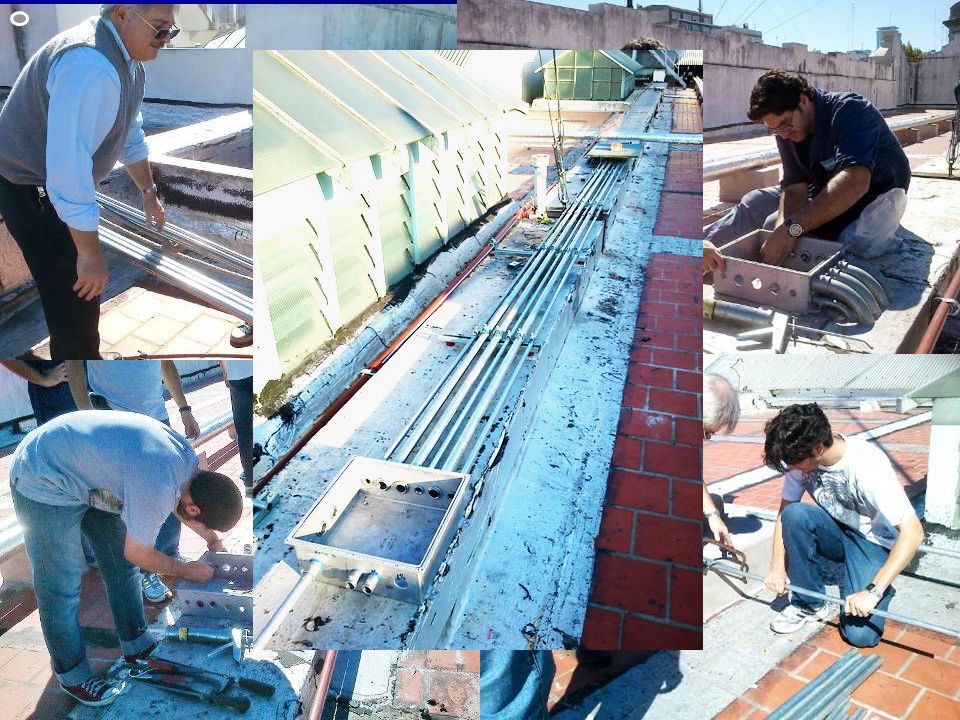 En lo que va del 2012 … Instalación de cañerías y cajas para cableado desde la azotea a la Sala de Control.