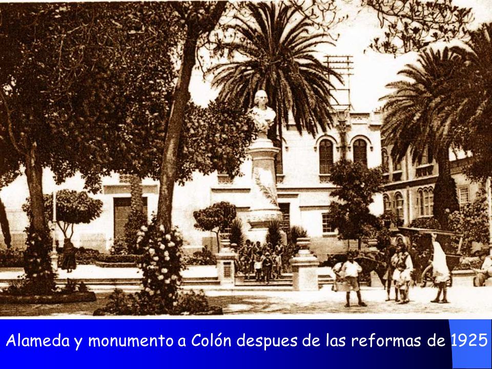 Alameda y monumento a Colón despues de las reformas de 1925