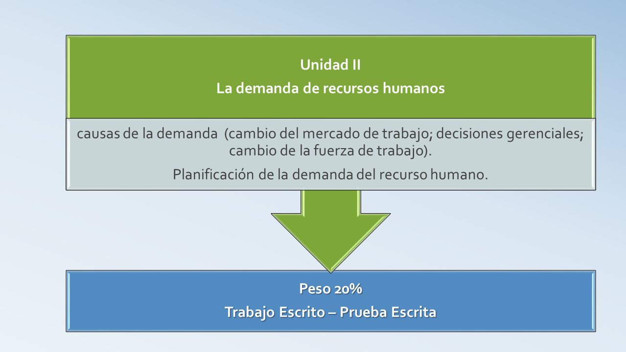 La demanda de recursos humanos Trabajo Escrito – Prueba Escrita