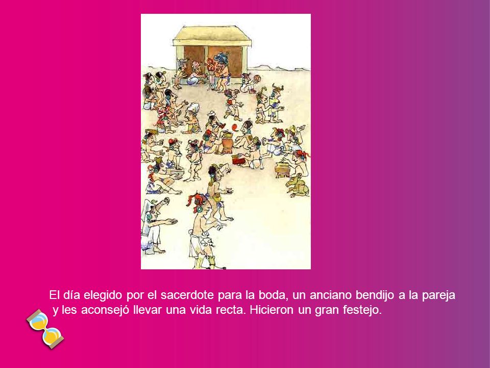 El día elegido por el sacerdote para la boda, un anciano bendijo a la pareja